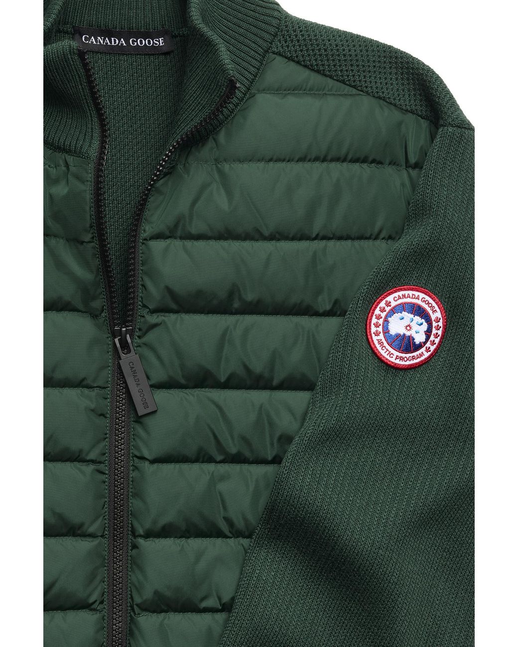 Canada Goose Green Hybridge Knit Jacket for men