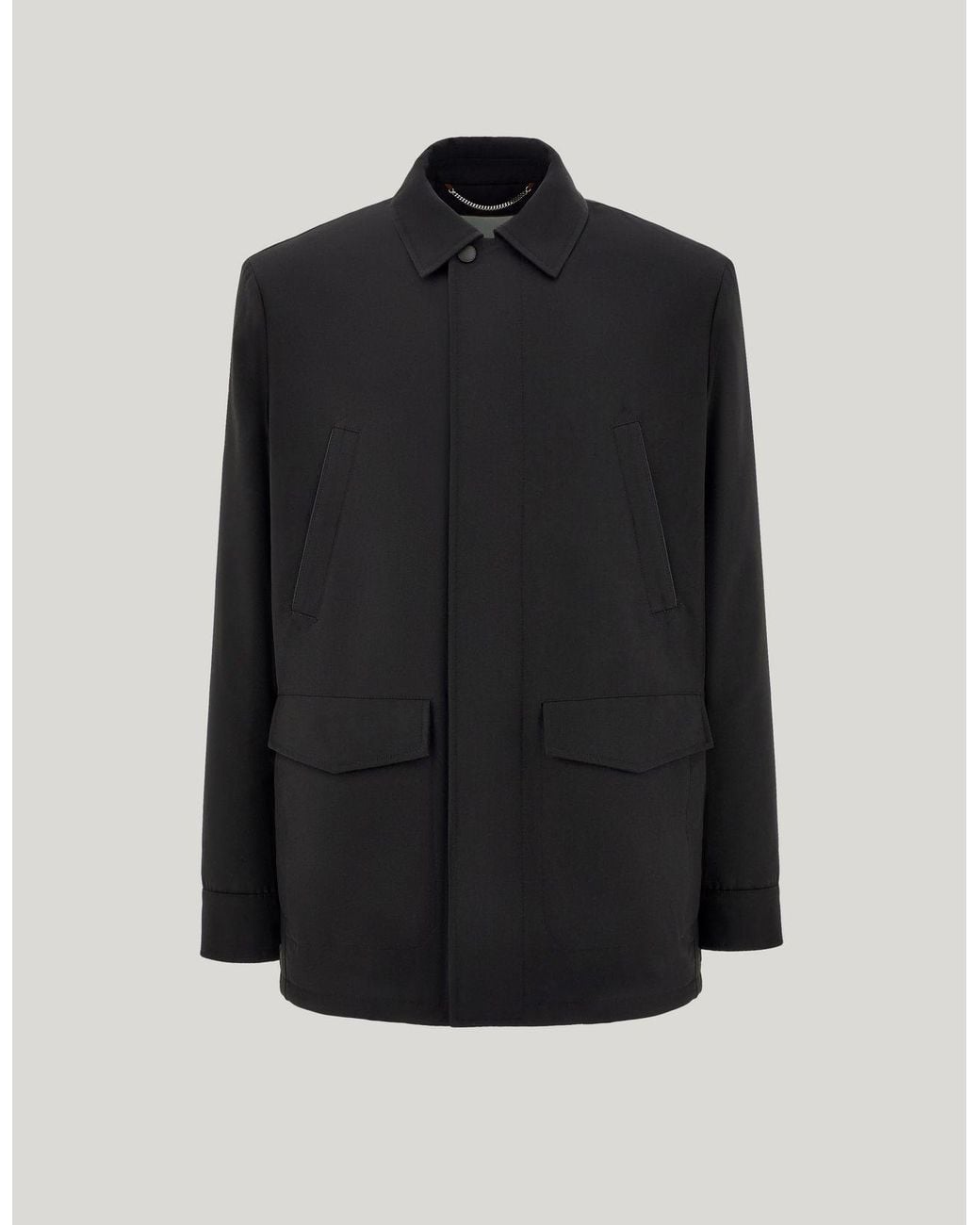 Canali Black Lightweight Technical Fabric Jacket for men