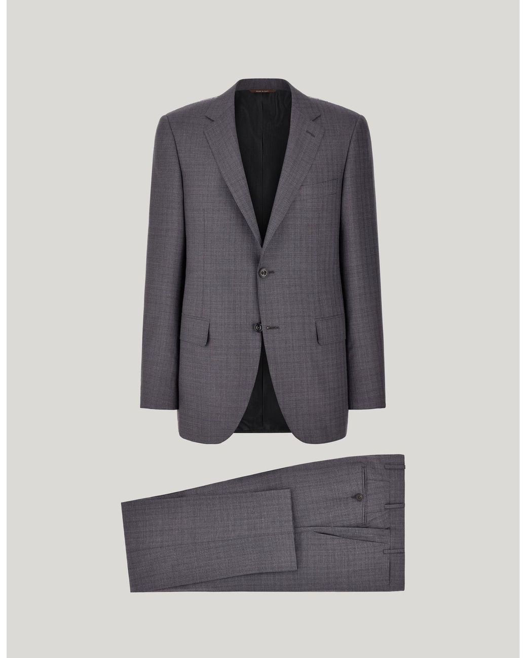 Canali Blue Silk And 150's Wool Suit for men