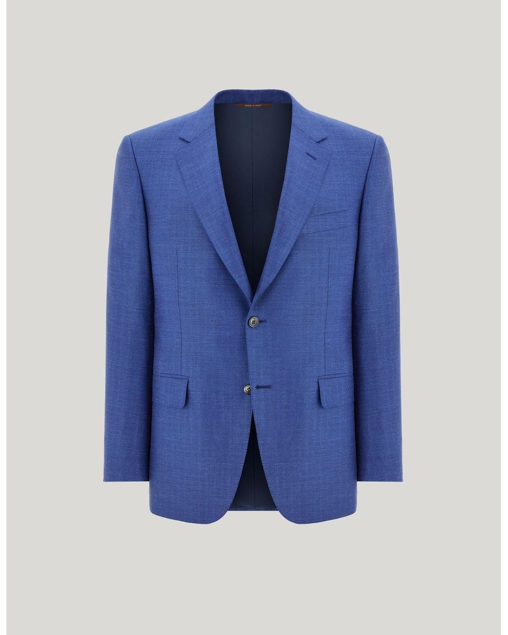 Canali Blue And Wool, Silk And Linen Regular-Fit Jacket for men