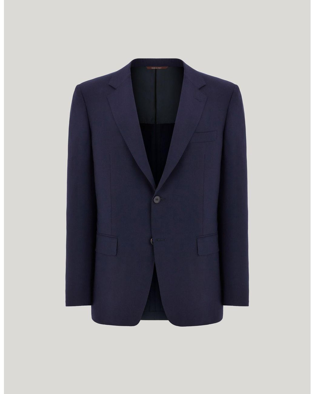 Canali Blue Single-Breasted Cashmere Jacket for men