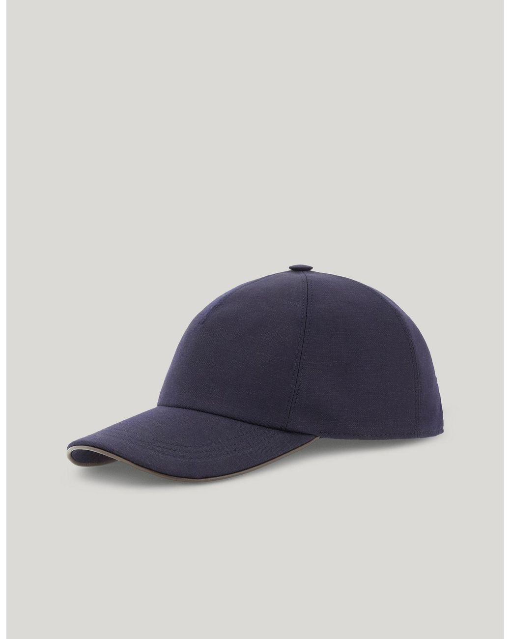 Canali Blue Baseball Cap for men