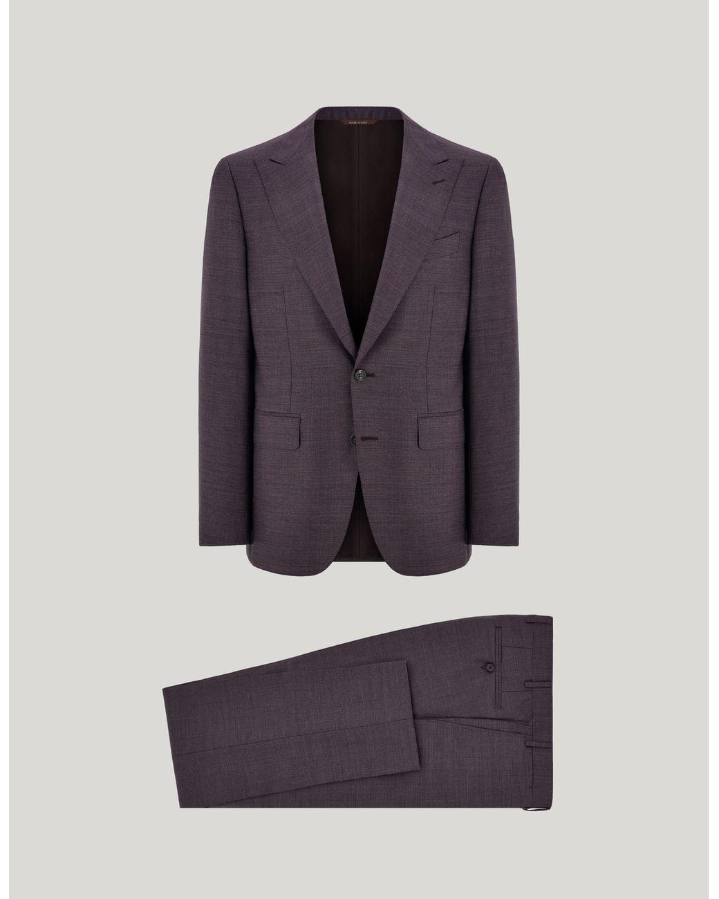 Canali Blue Modern Fit Denim-Effect Single-Breasted Must Wool Suit for men