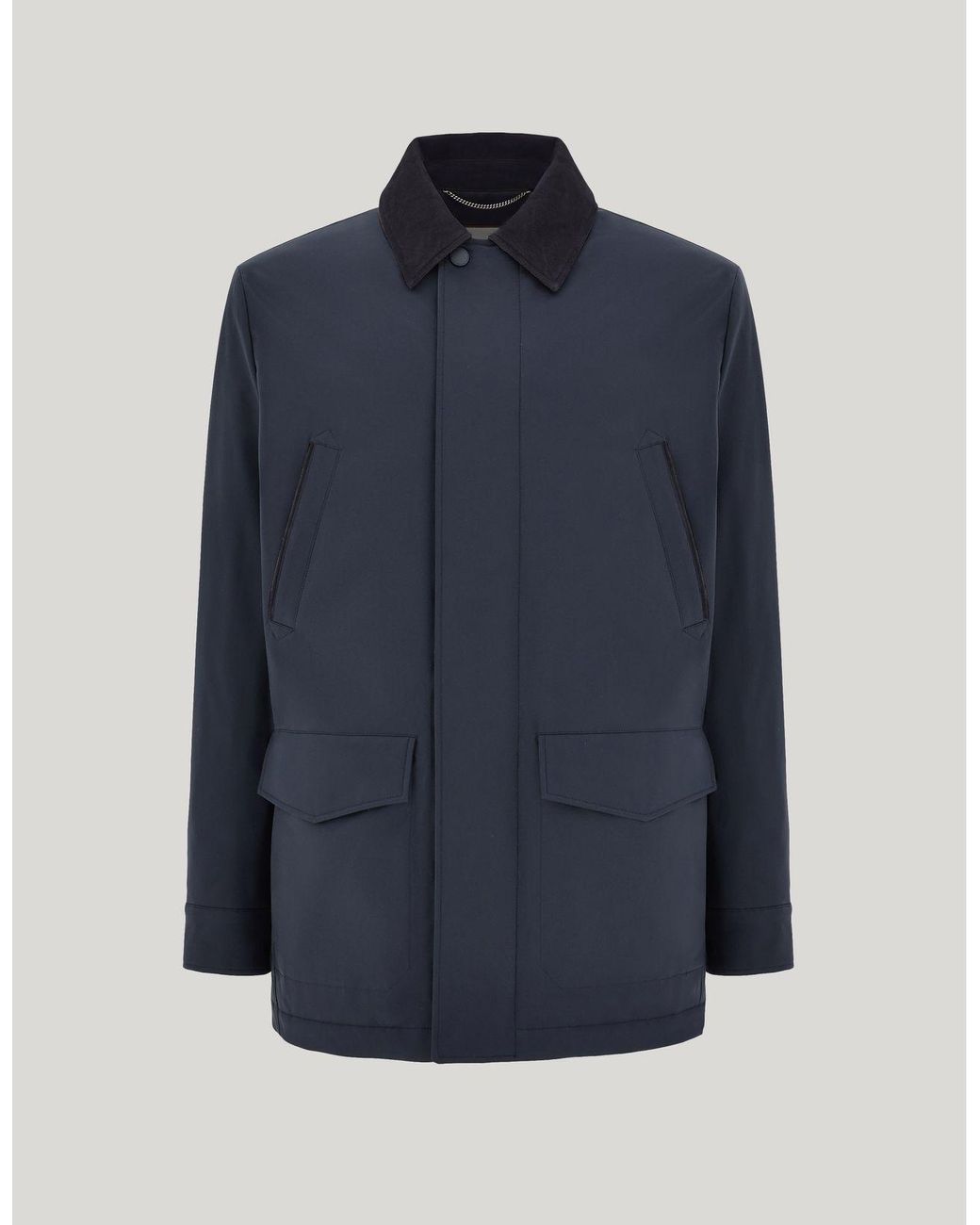 Canali Blue Technical Fabric Lightweight Jacket for men