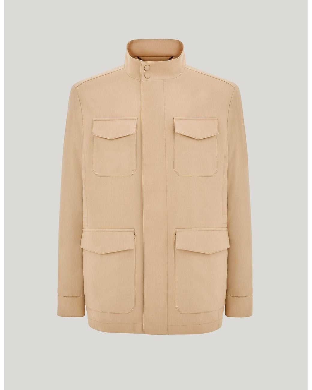 Canali Natural Wool And Silk Safari Jacket for men