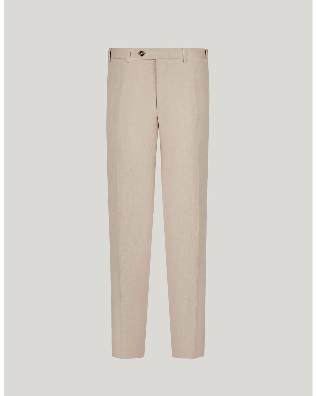Canali Natural Linen And Silk Regular-Fit Pants for men