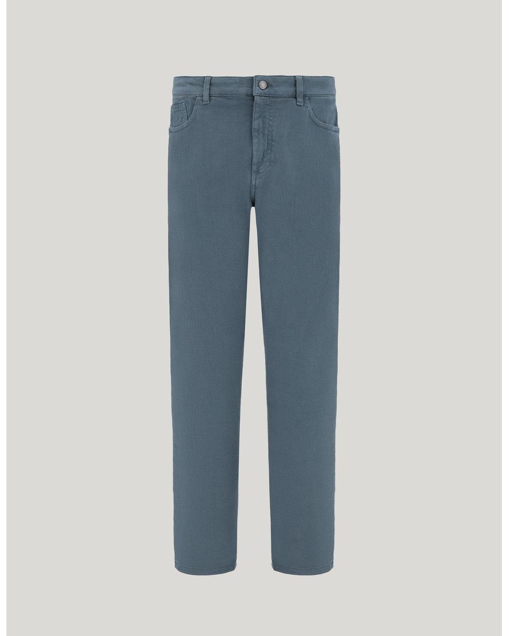 Canali Blue Levante Air Force Comfort Denim Regular-Fit Jeans for men