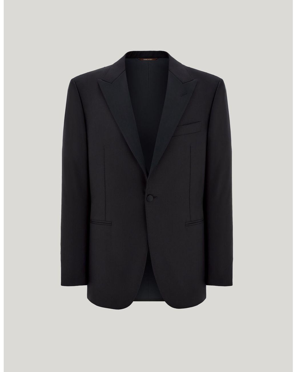 Canali Blue Pure Wool 150's Tuxedo Blazer for men