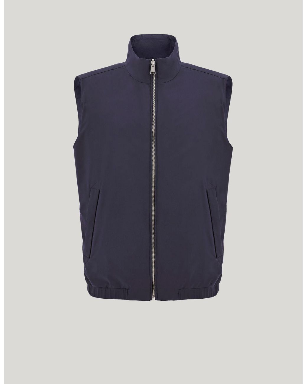 Canali Blue Nuvola Midnight Reversible Vest for men