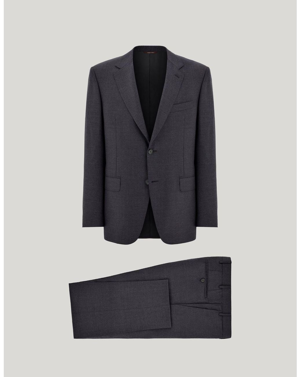 Canali Blue Charcoal Pure Wool Suit for men