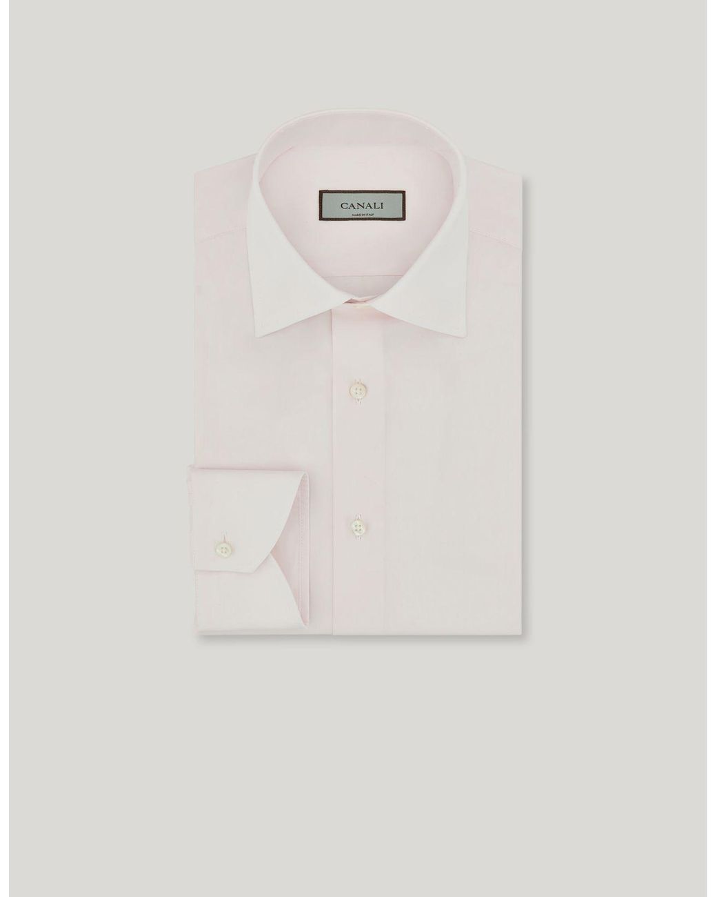 Canali White Nuvola Regular Fit Cotton Shirt for men