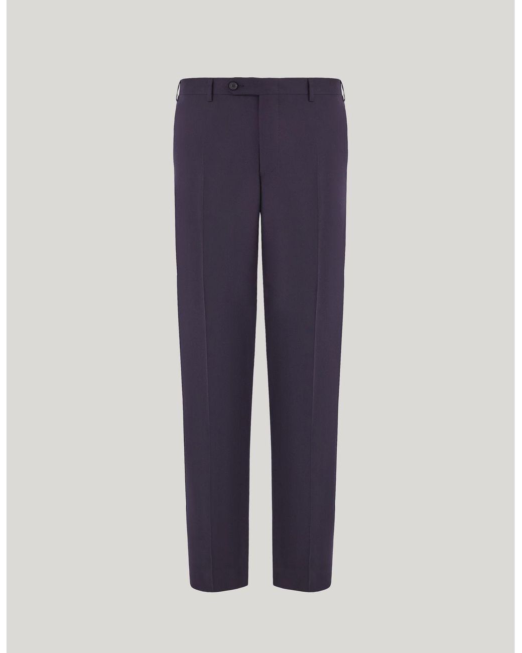 Canali Blue 180's Wool Regular-Fit Pants for men