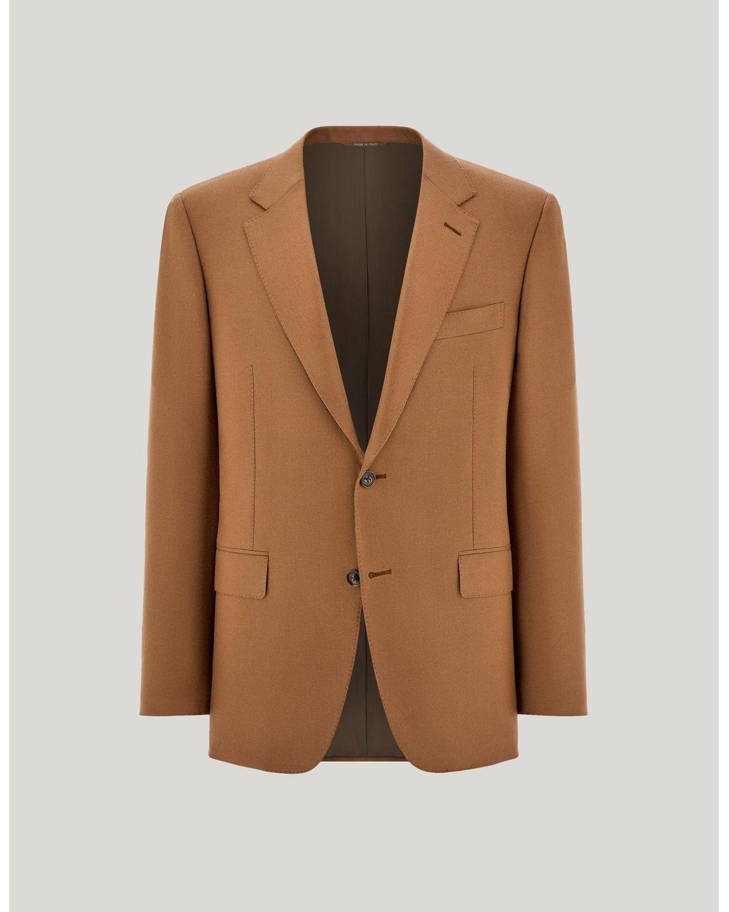 Canali Brown Impeccabile Biscuit Pure Cashmere Regular Fit Jacket for men
