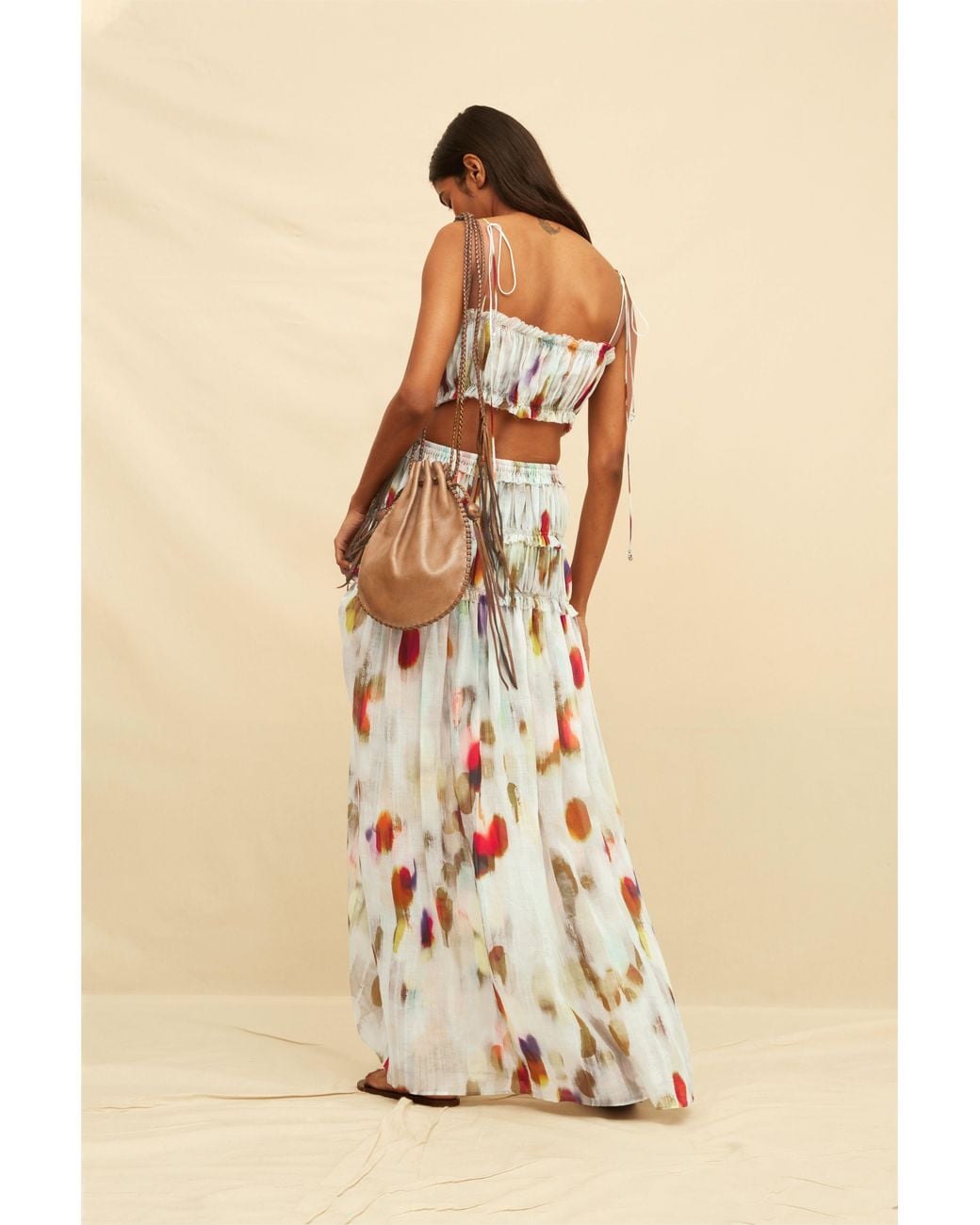 Caravana Green Maelis Maxi Skirt Lyocell Ramie