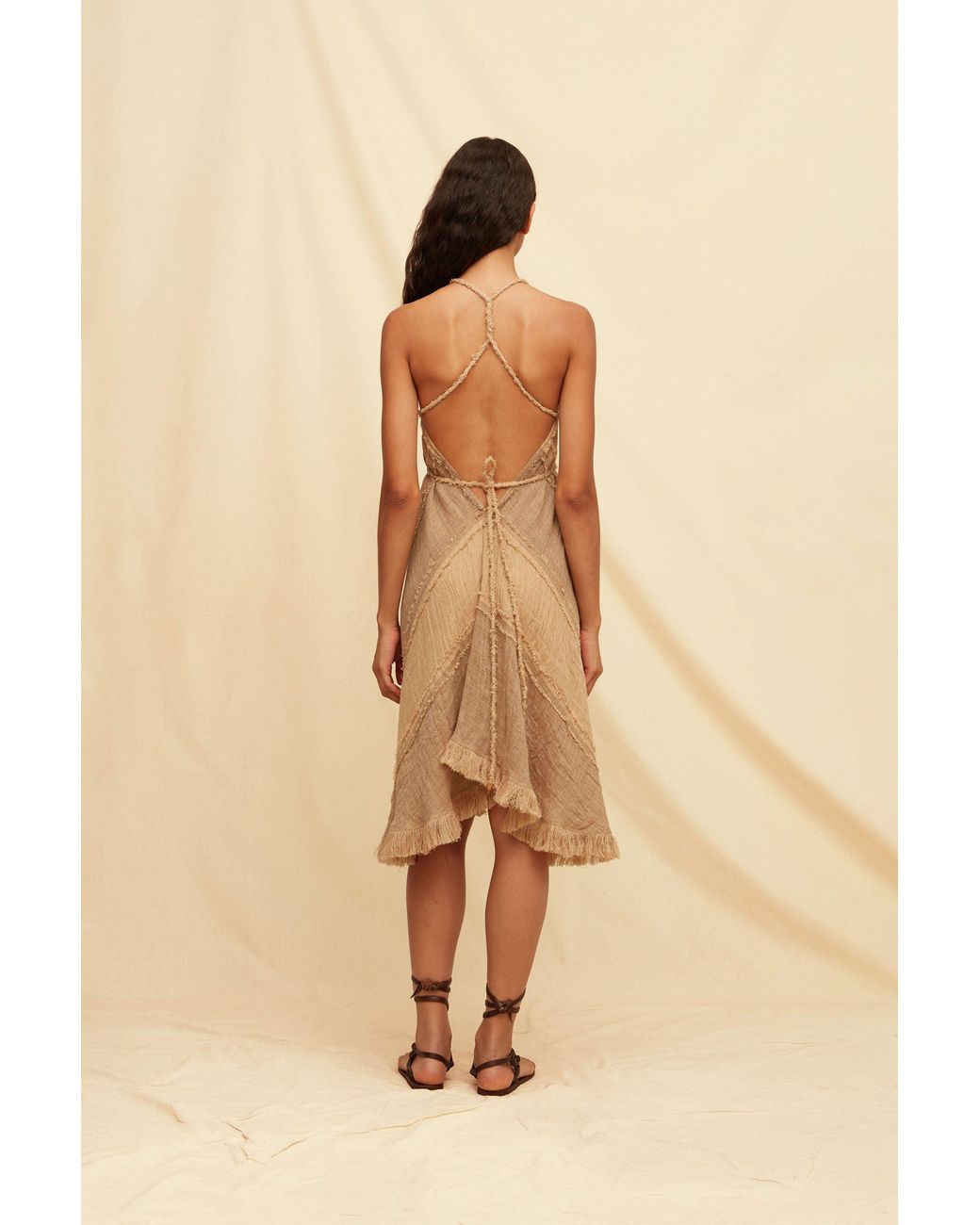 Caravana Brown Kaskimen Lines Dress