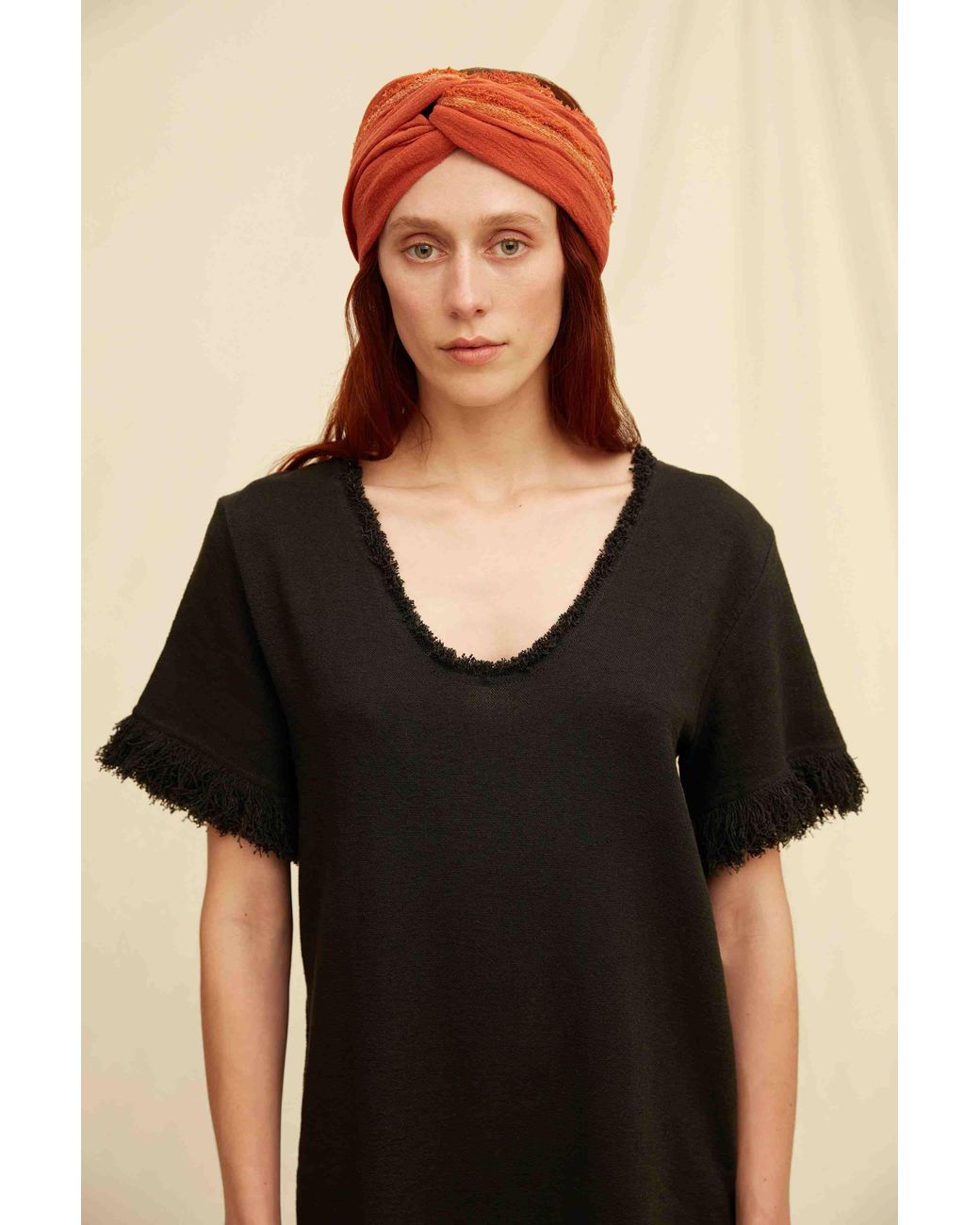 Caravana Orange Chahal Turban Cotton Gauze
