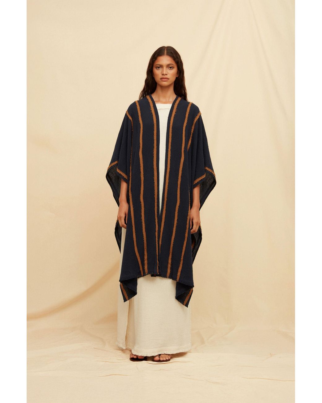 Caravana Blue Yata Cape Artisanal Cotton