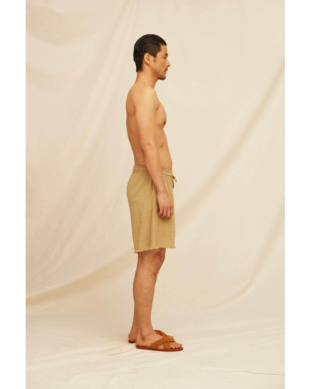 Caravana Brown Everen Shorts Cotton Jute for men