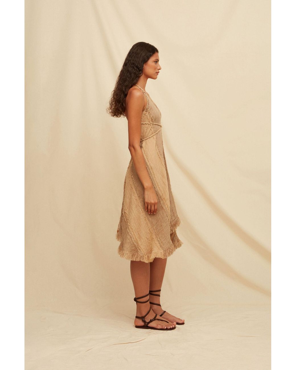 Caravana Brown Kaskimen Lines Dress