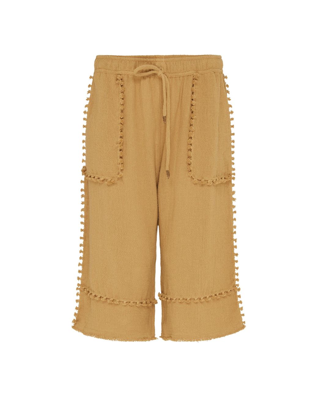 Caravana Brown Xithi Shorts Cotton Jute