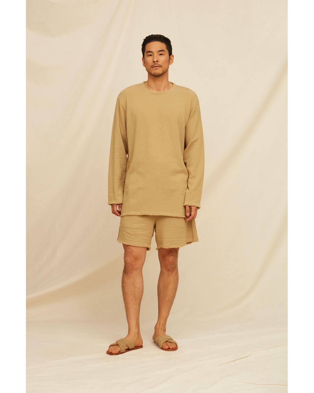Caravana Brown Ukabil Shirt Cotton Jute for men