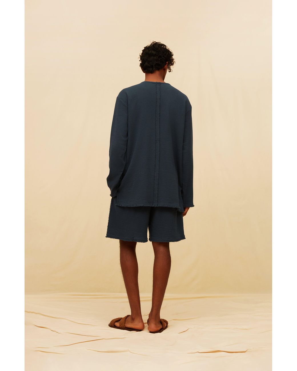 Caravana Blue Kasien Shirt Cotton Stretch Jute for men