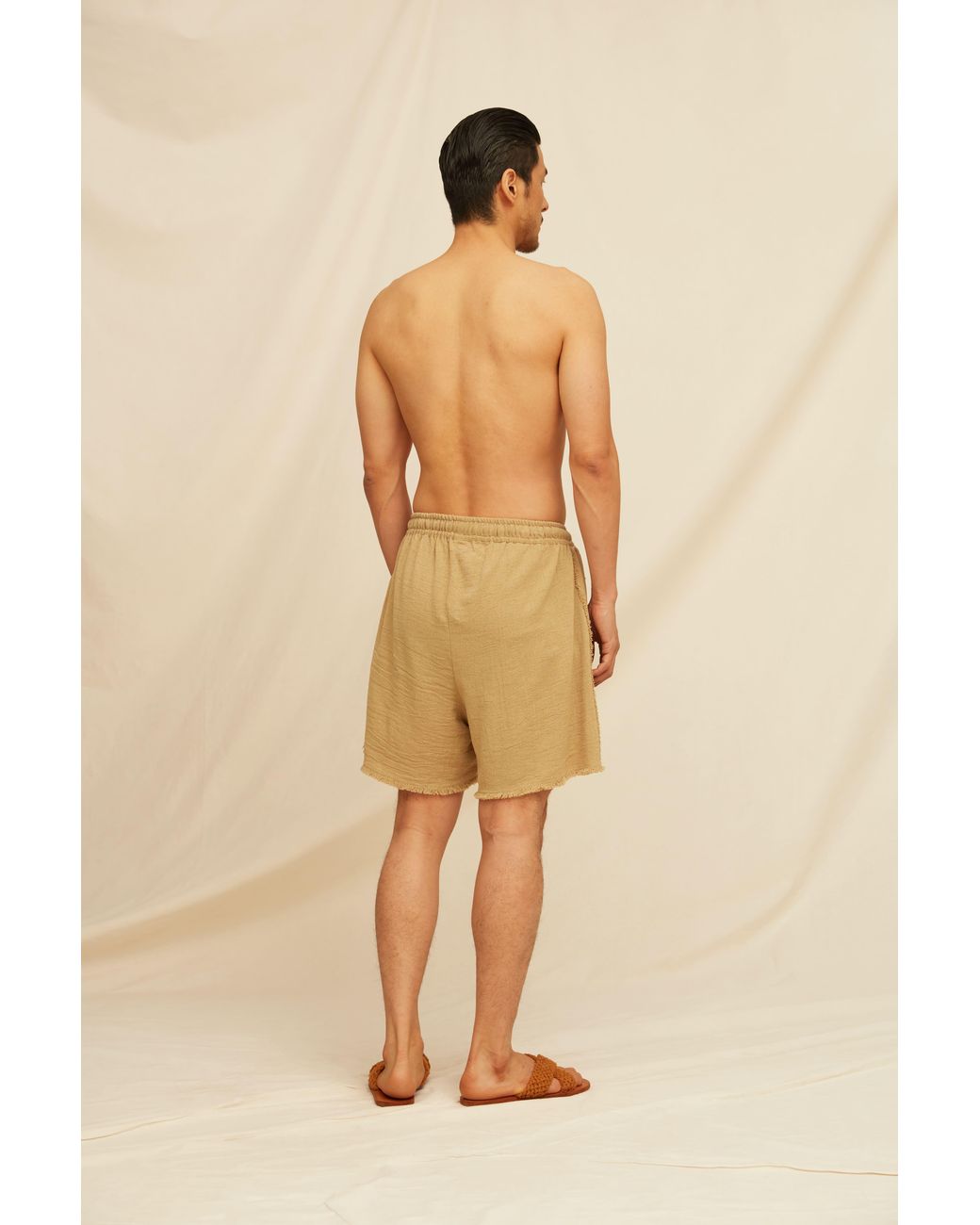 Caravana Brown Everen Shorts Cotton Jute for men