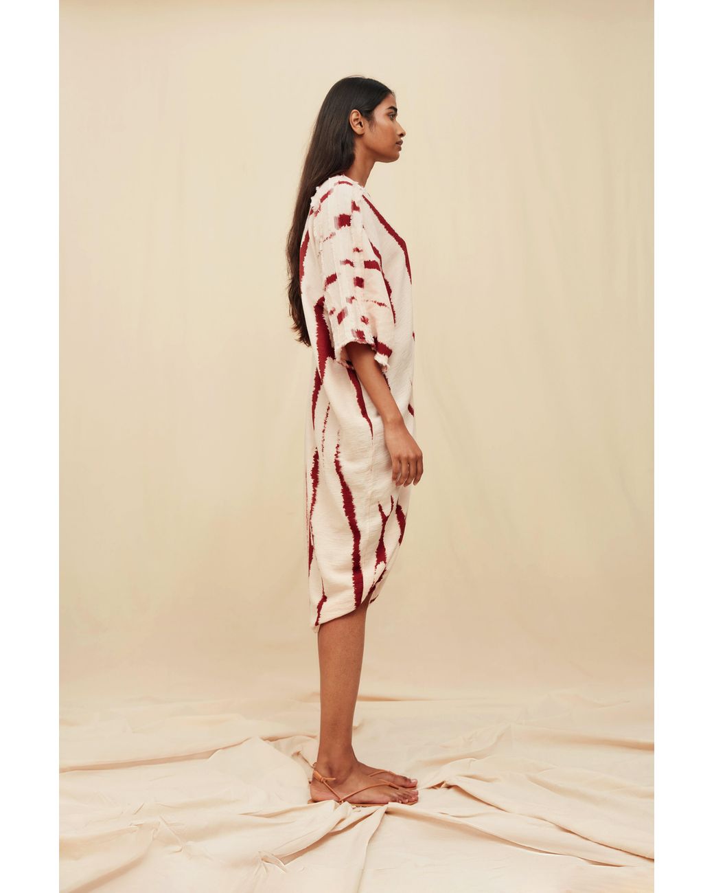 Caravana Pink Zanura Long Kaftan Artisanal Cotton