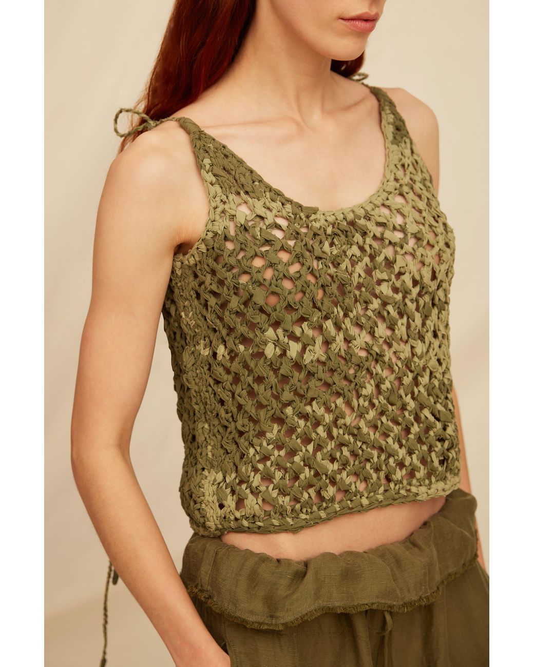 Caravana Green Jolche Top Cotton Voile