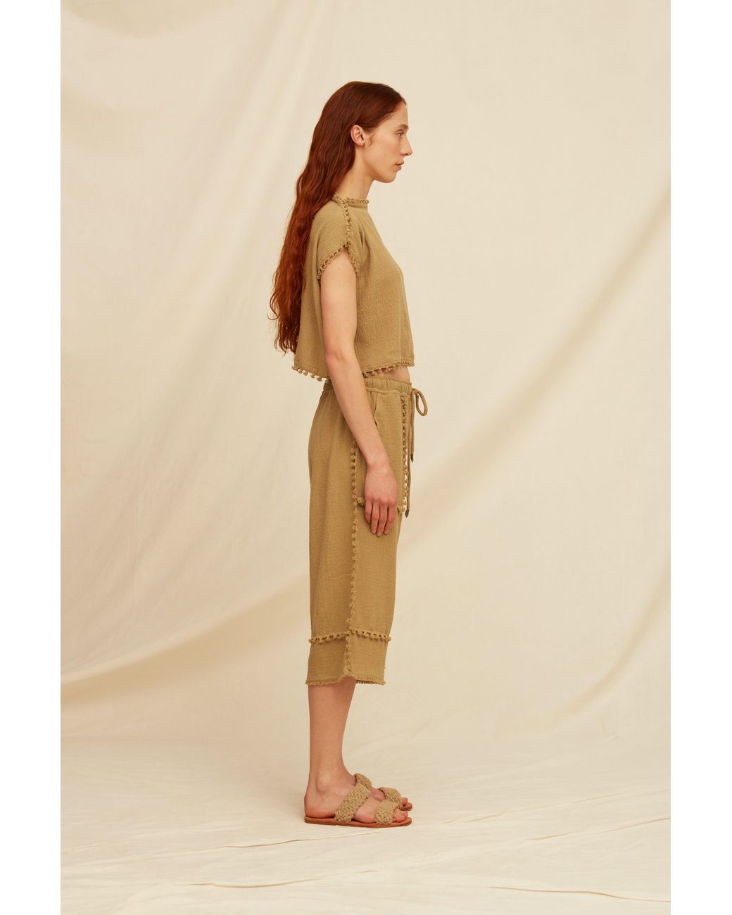 Caravana Brown Xithi Shorts Cotton Jute