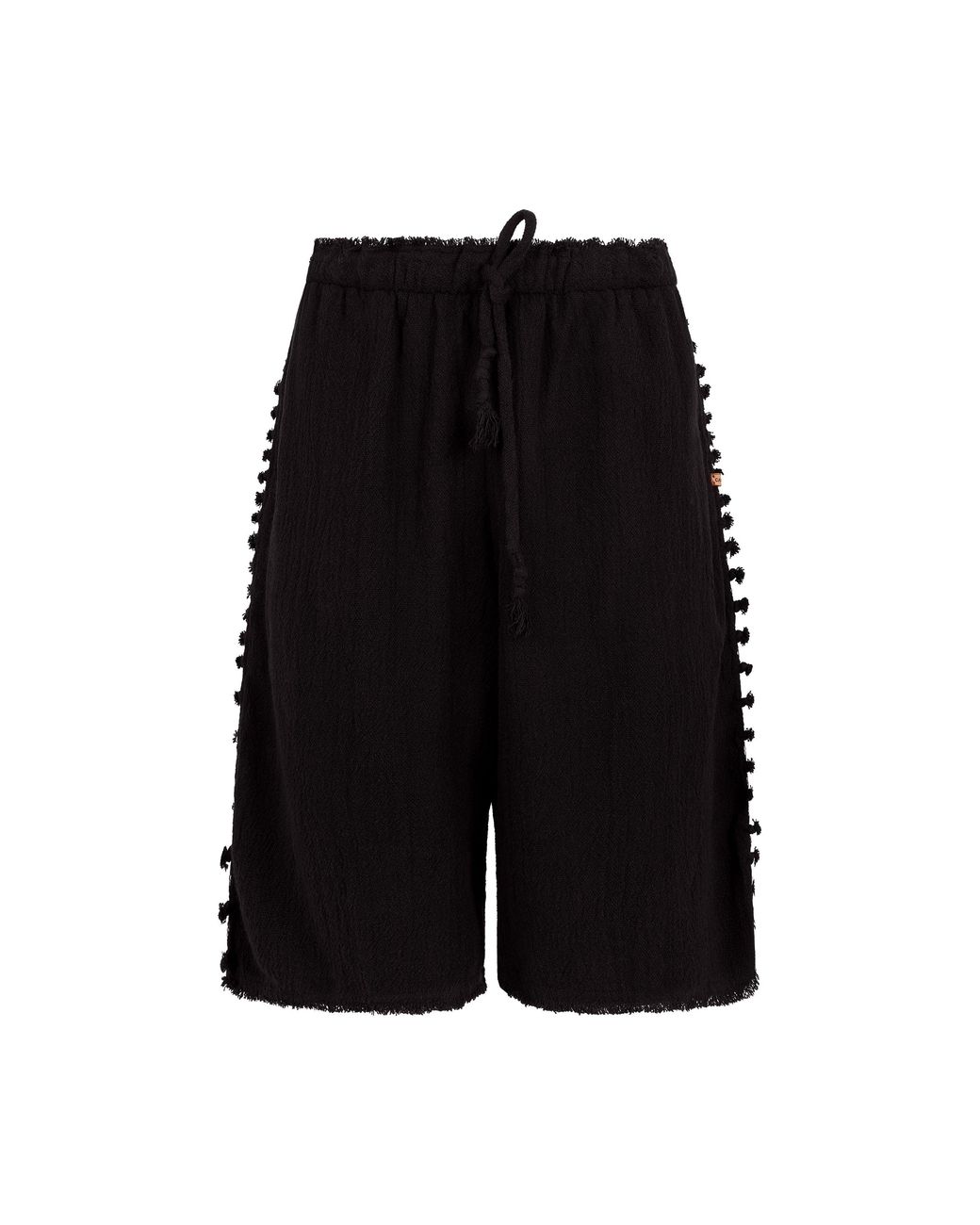 Caravana Black Tankelem Shorts Cotton Jute for men