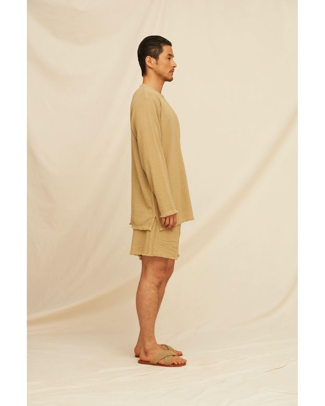 Caravana Brown Ukabil Shirt Cotton Jute for men
