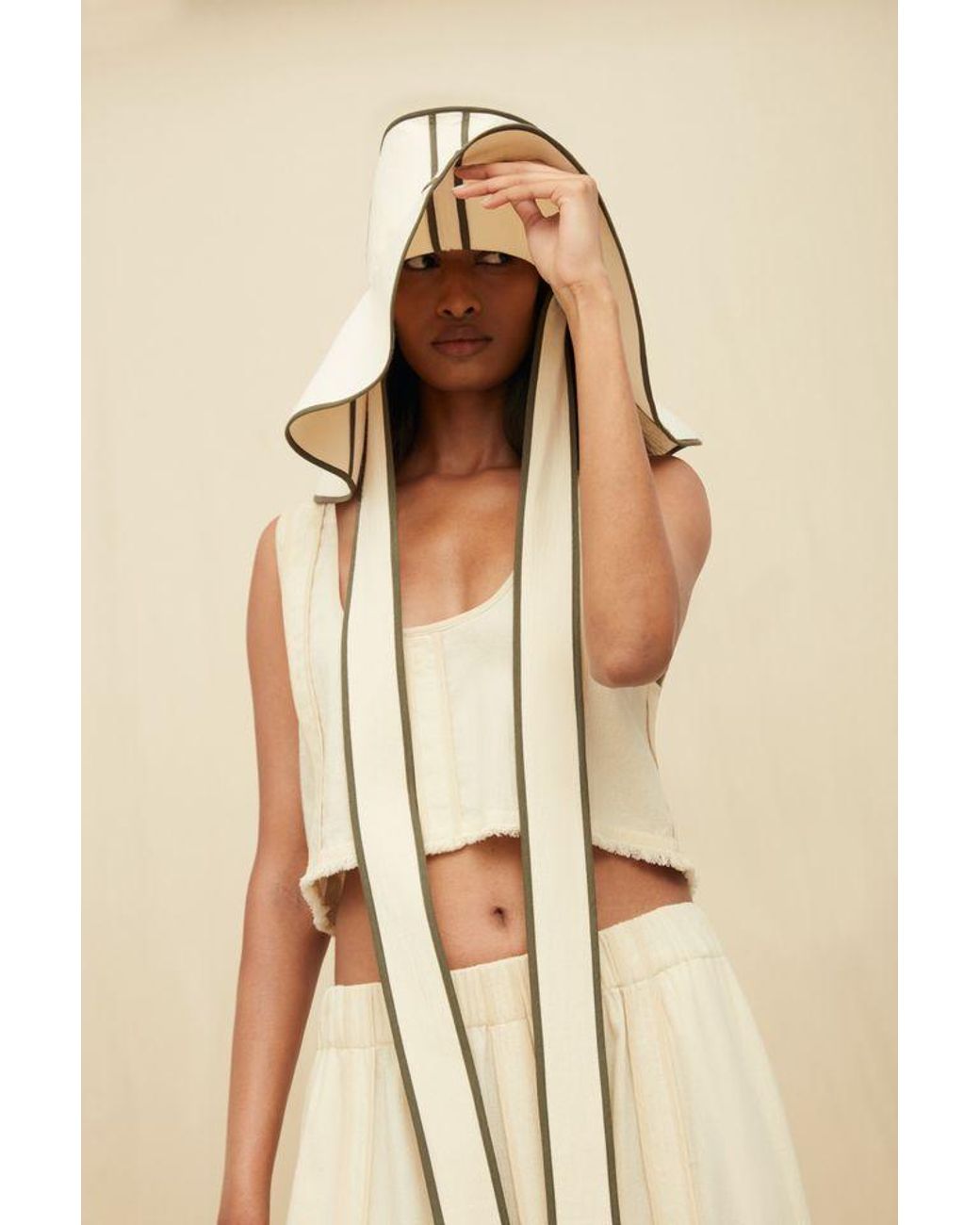 Caravana Natural Avani Crop Vest Artisanal Cotton