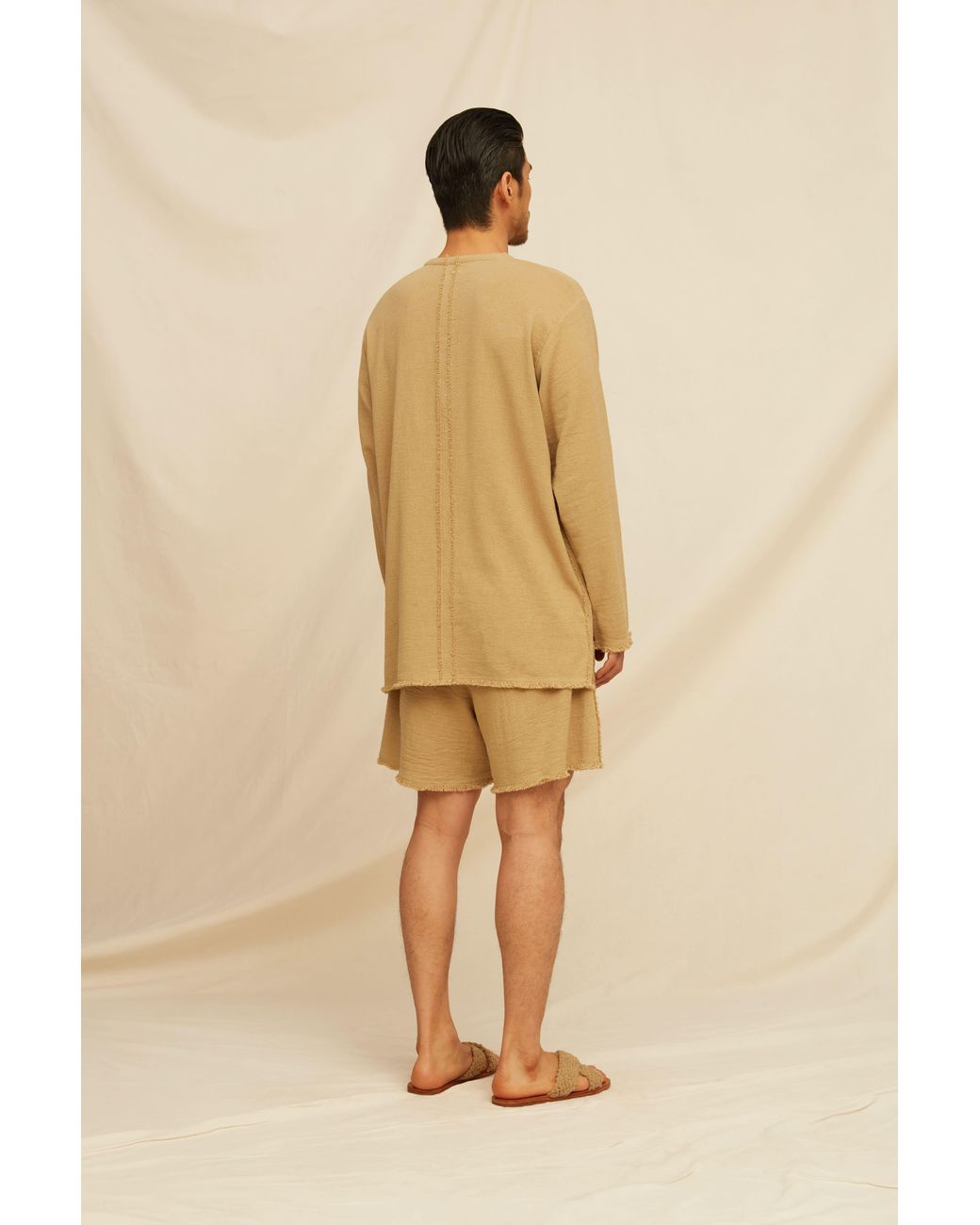 Caravana Brown Ukabil Shirt Cotton Jute for men