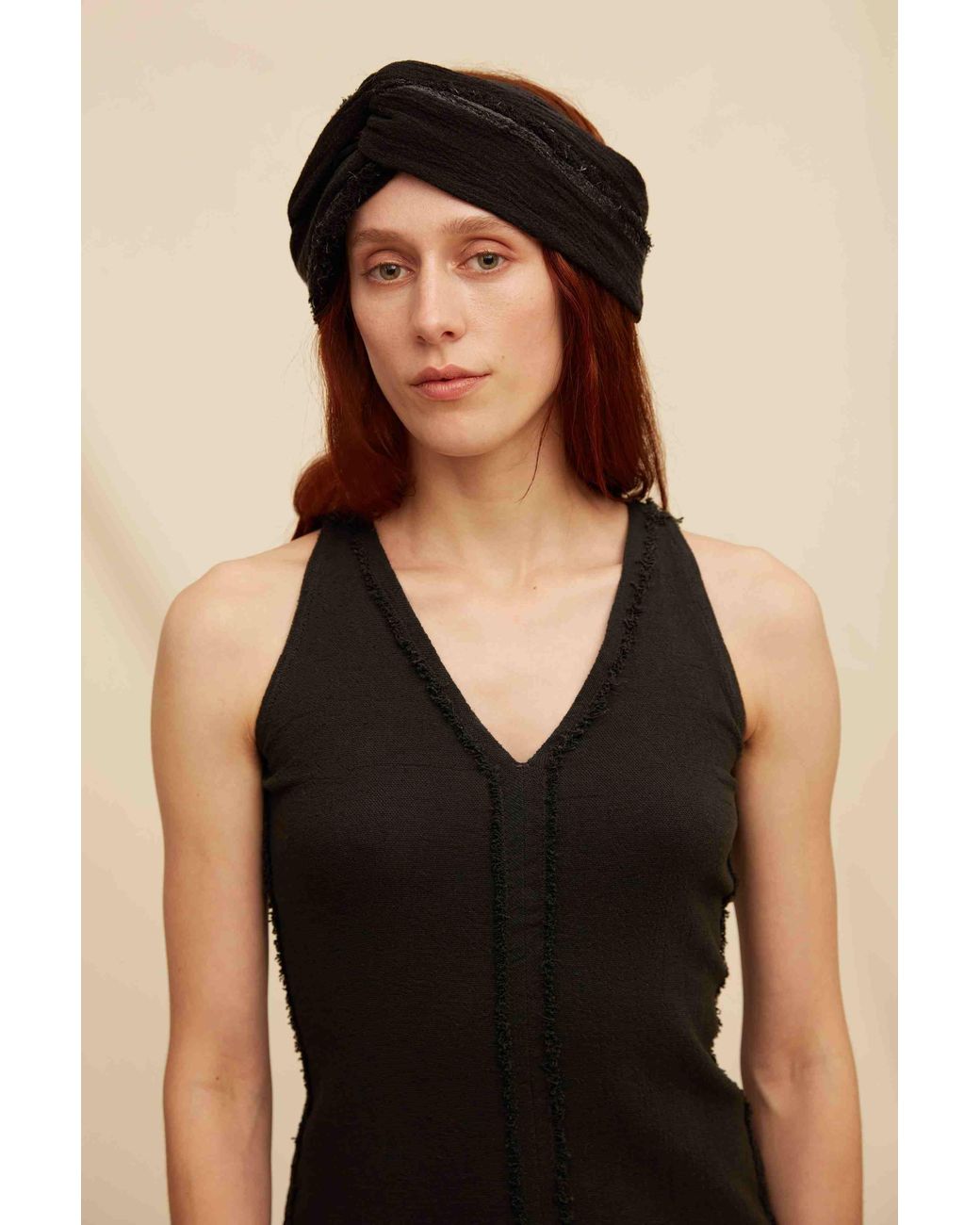 Caravana Black Chahal Turban Cotton Gauze
