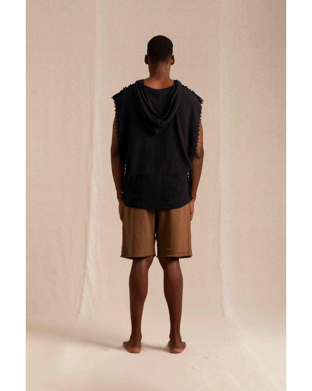 Caravana Black Hades Shirt Cotton Jute for men