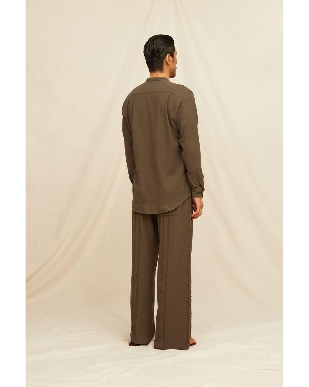 Caravana Gray Tsitsil Shirt Artisanal Cotton for men