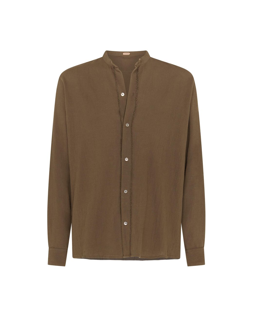 Caravana Gray Tsitsil Shirt Artisanal Cotton for men