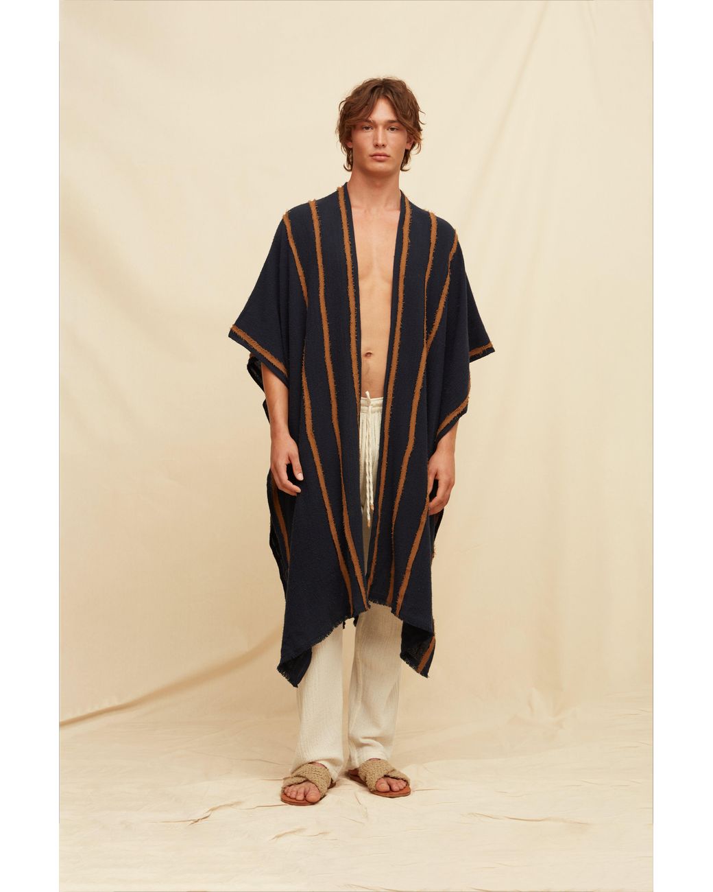 Caravana Blue Yata Cape Artisanal Cotton