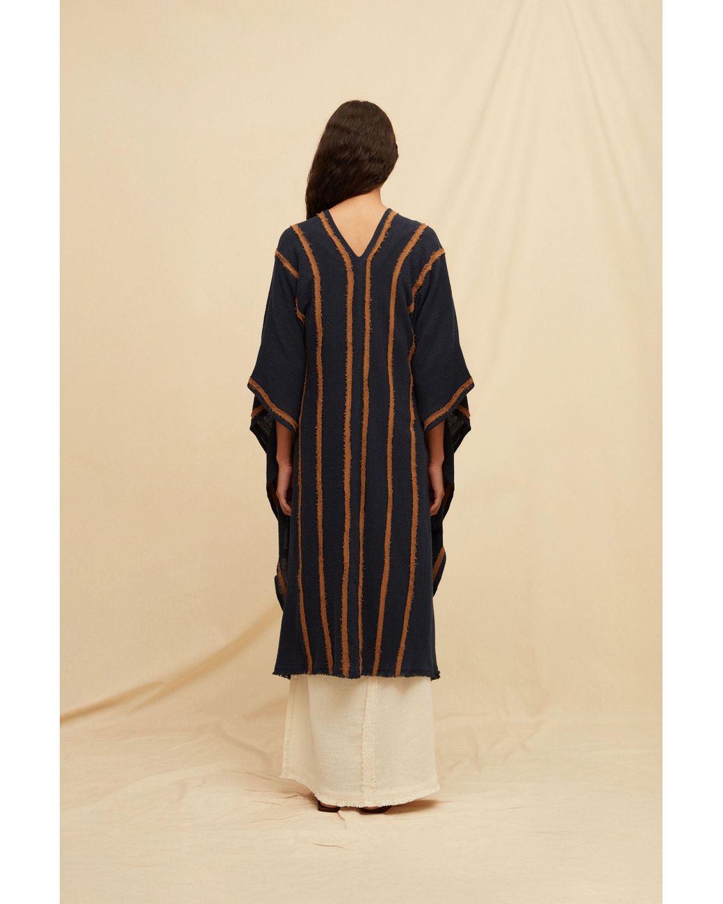 Caravana Blue Yata Cape Artisanal Cotton