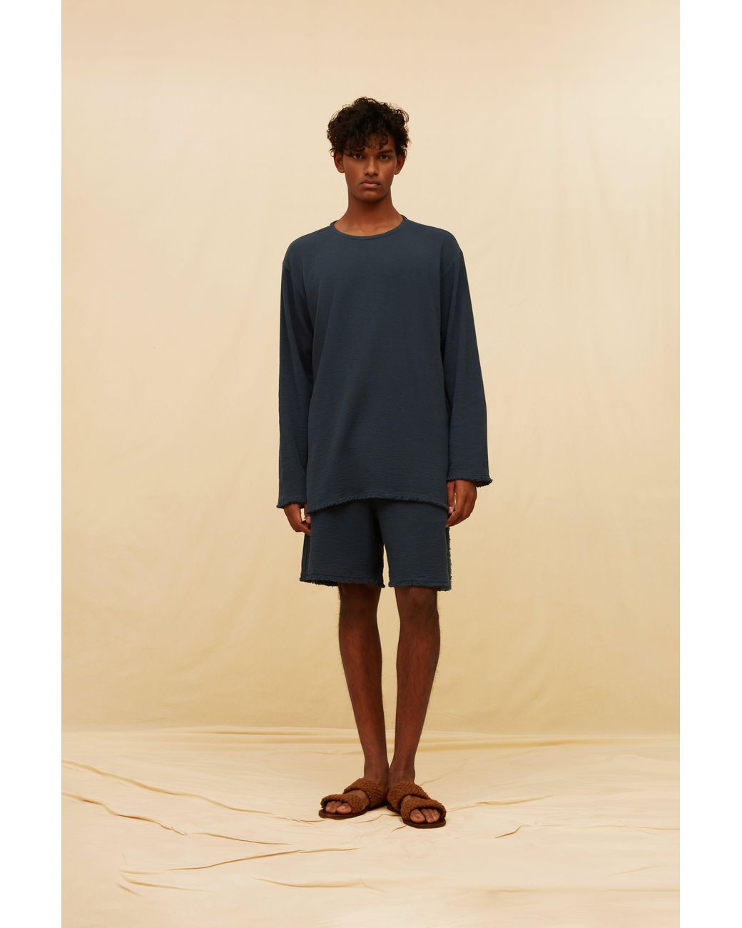Caravana Blue Kasien Shirt Cotton Stretch Jute for men