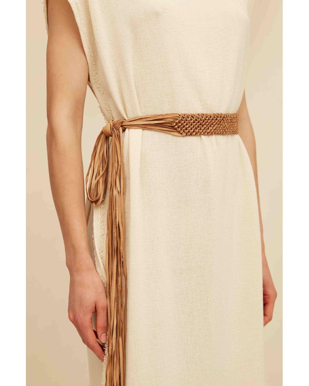 Caravana Natural Balche Belt Macramé Leather