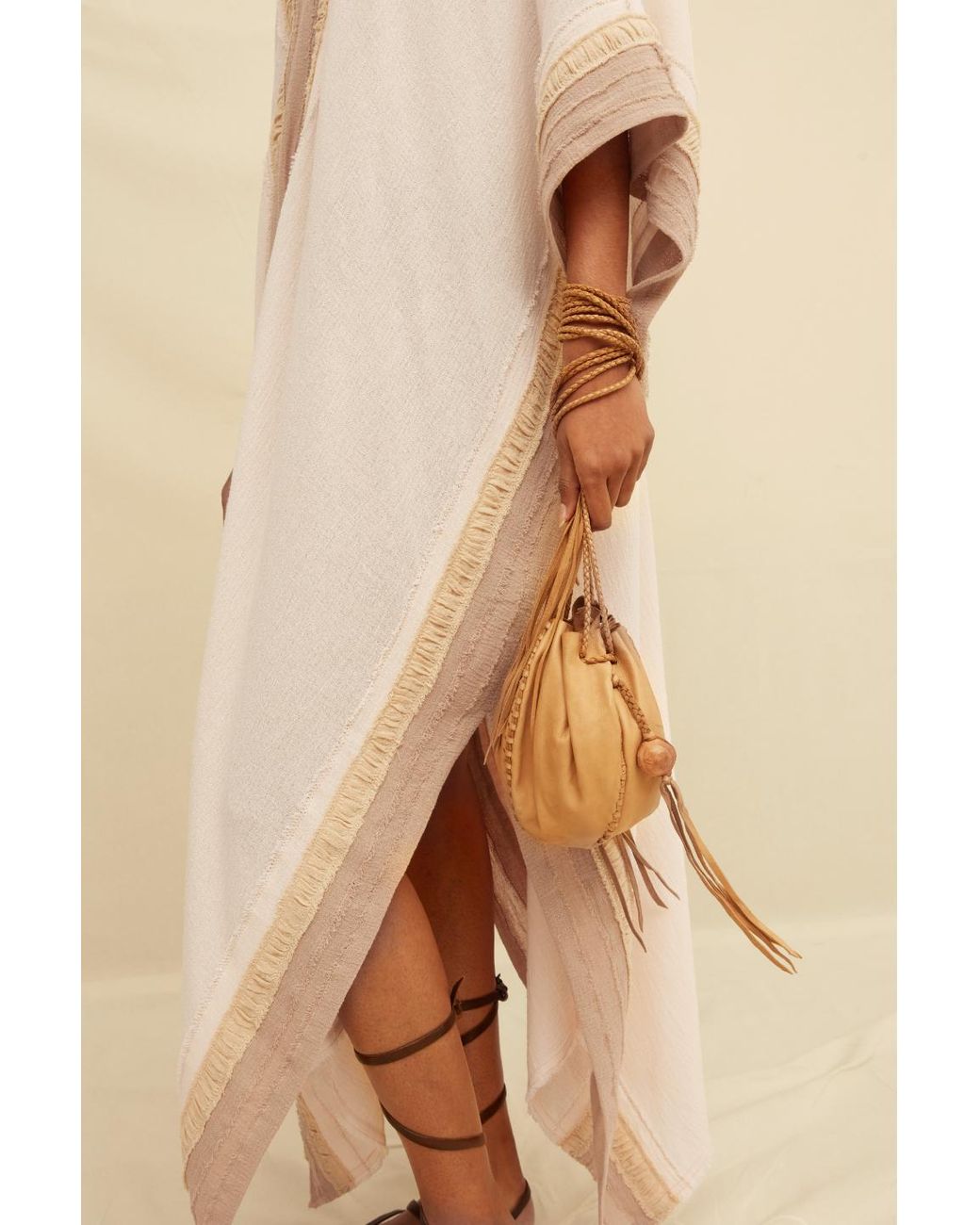 Caravana Pink Nomada Kaftan Cotton Gauze