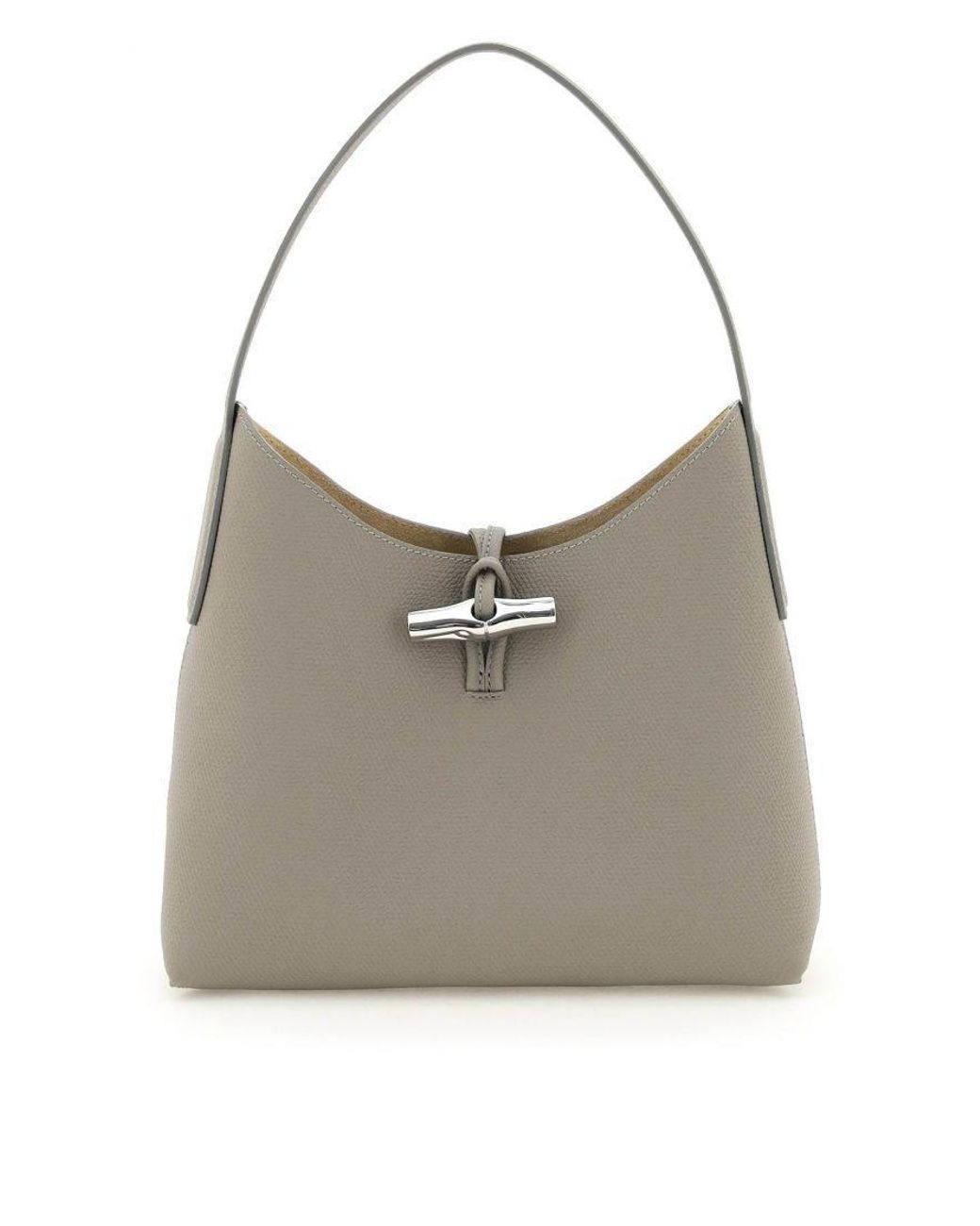 Longchamp Leather Roseau Mini Shoulder Bag in Grey (Grey) Lyst Australia