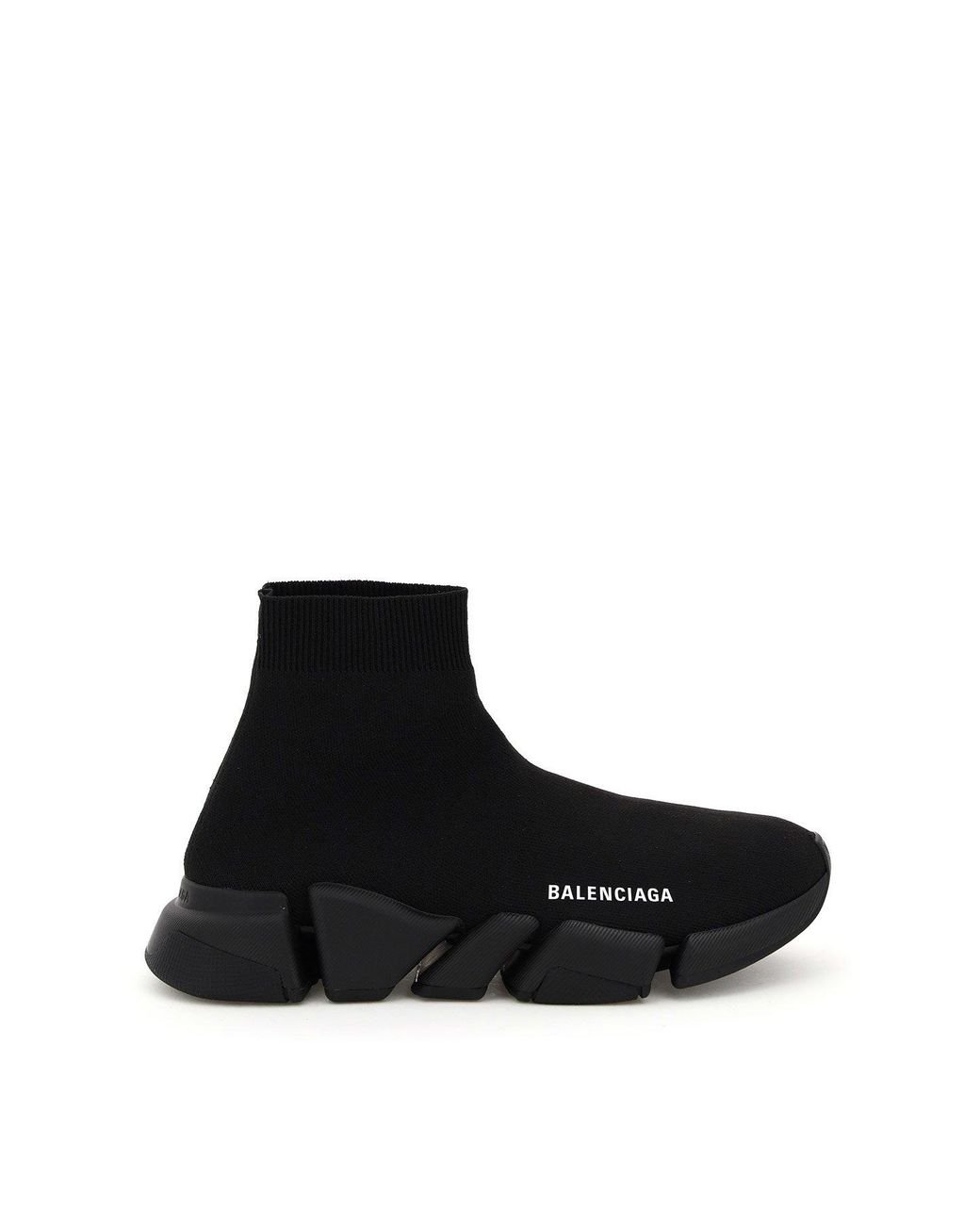 Balenciaga Stretch Knit Speed Sneakers in Black - Lyst