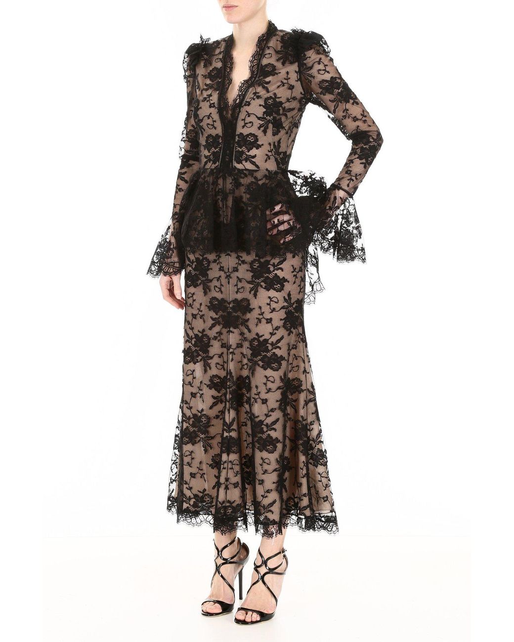 alexander mcqueen lace dress