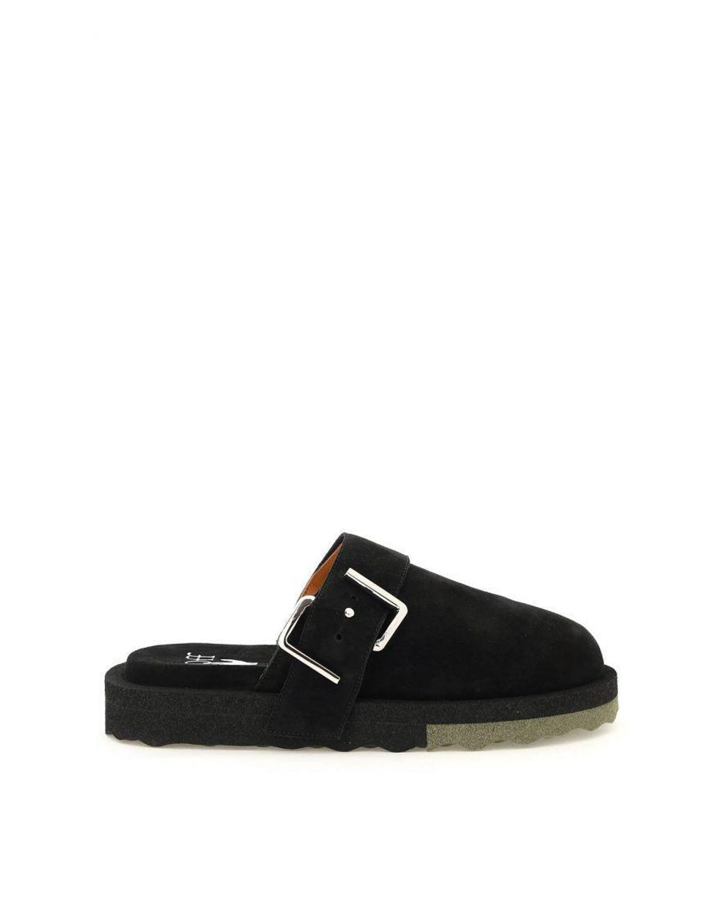 Off-White c/o Virgil Abloh Suede Leather Sponge Clogs in Black for 
