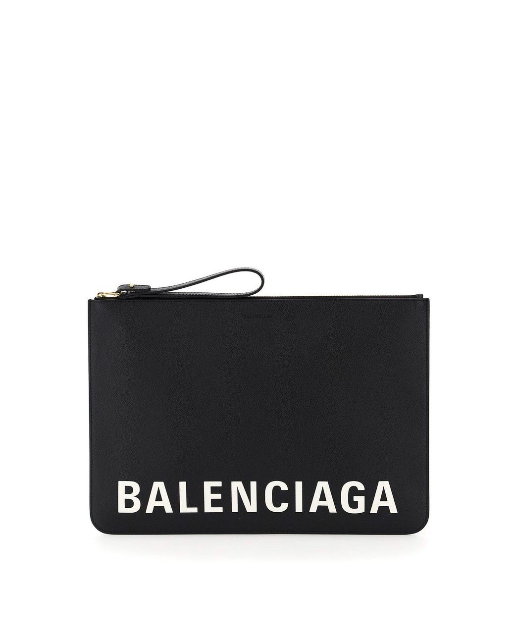 Balenciaga Leather Cash Large Pouch in Black - Save 3% - Lyst