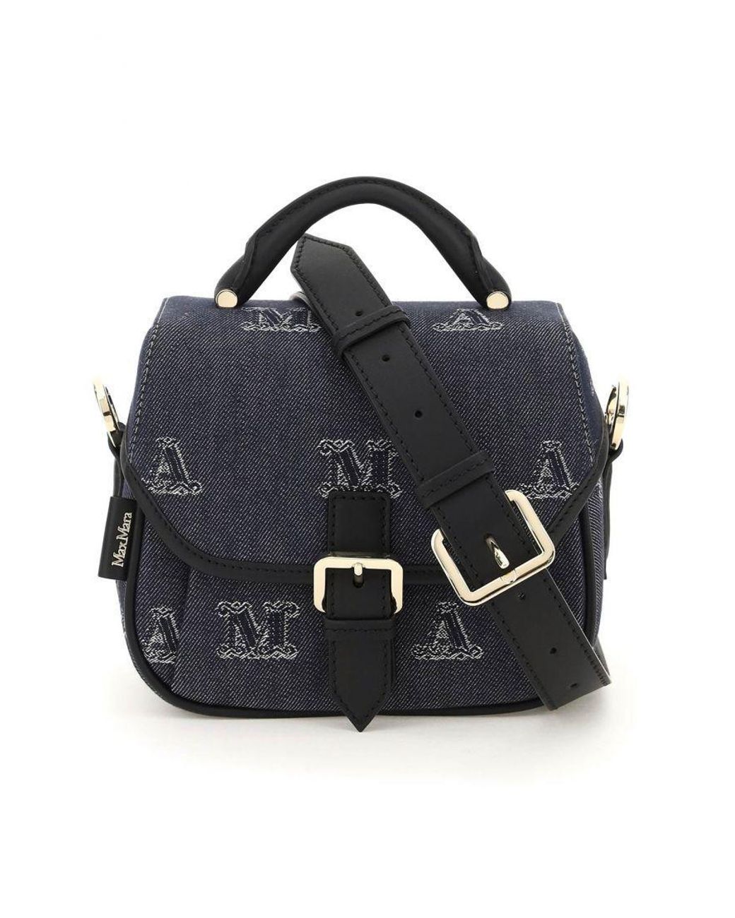 Max Mara Jacquard Denim Anna Petite Bag in Blue,Black (Blue) | Lyst Canada