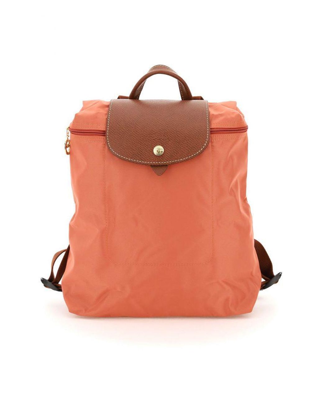 longchamp le pliage backpack orange